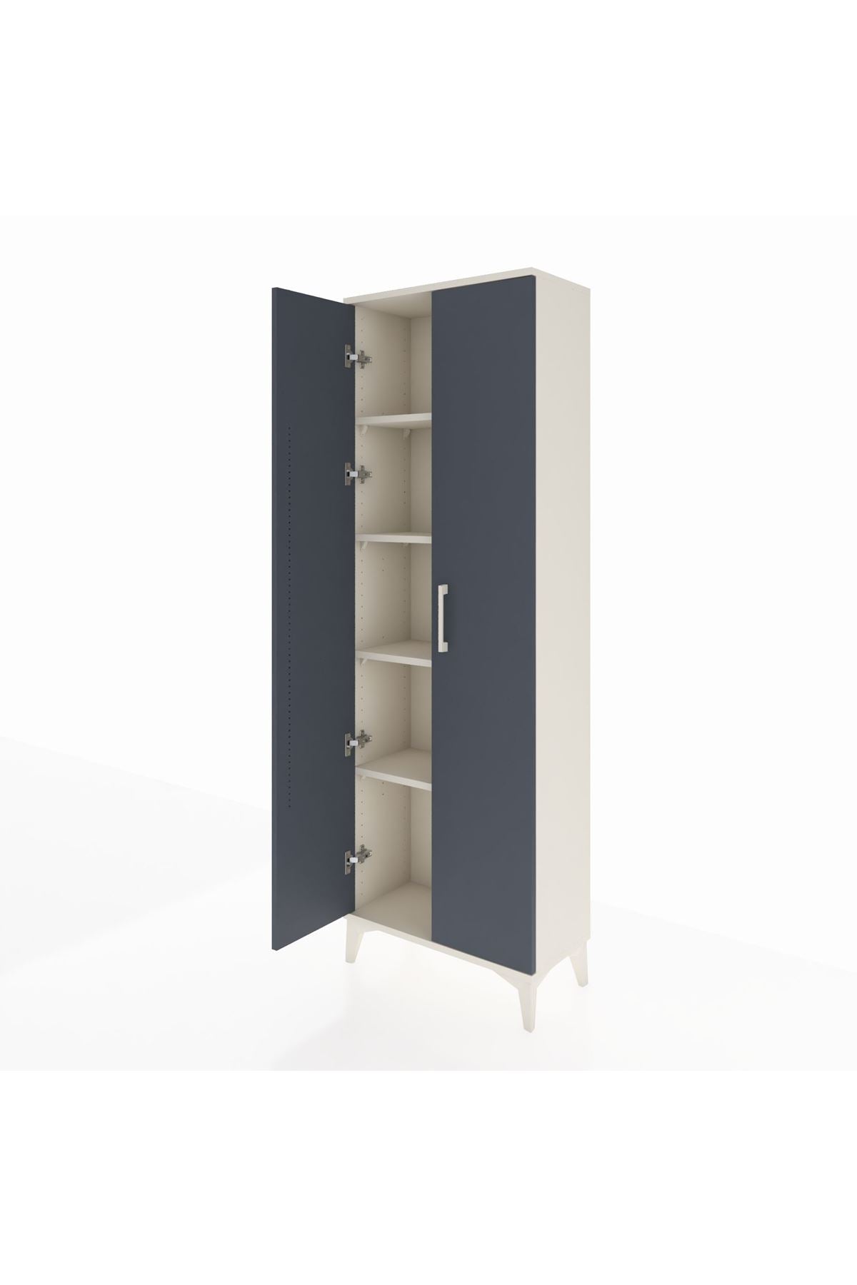 Arges Dolap 4 Raflı 2 Kapaklı 60x30x182 Aytaşı-Antrasit