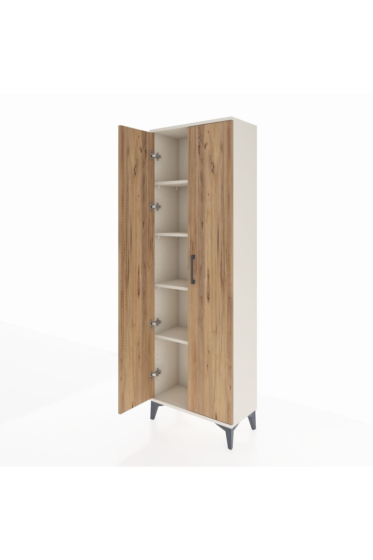 Arges Dolap 4 Raflı 2 Kapaklı 60x30x182 Aytaşı-Çam