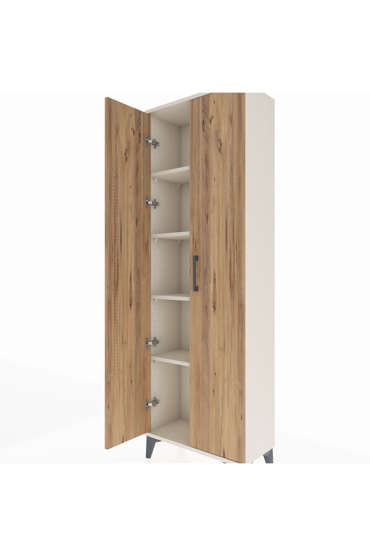 Arges Dolap 4 Raflı 2 Kapaklı 60x30x182 Aytaşı-Çam