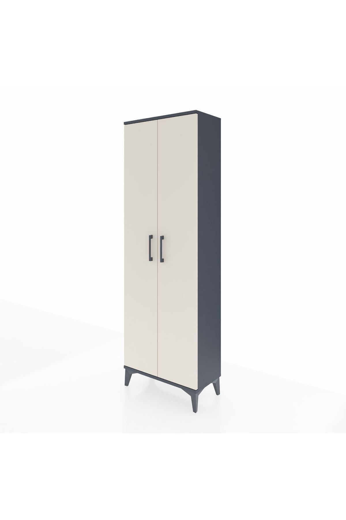 Arges Dolap 4 Raflı 2 Kapaklı 60x30x182 Antrasit-Aytaşı