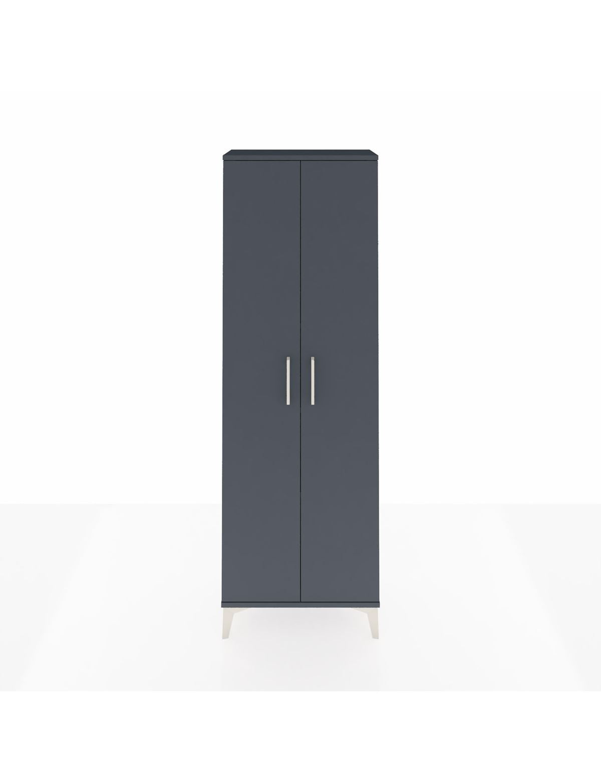 Arges Dolap 4 Raflı 2 Kapaklı 60x30x182 Antrasit-Antrasit