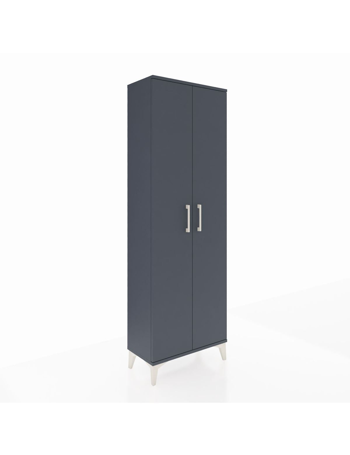 Arges Dolap 4 Raflı 2 Kapaklı 60x30x182 Antrasit-Antrasit