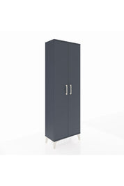 Arges Dolap 4 Raflı 2 Kapaklı 60x30x182 Antrasit-Antrasit