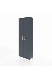 Arges Dolap 4 Raflı 2 Kapaklı 60x30x182 Antrasit-Antrasit