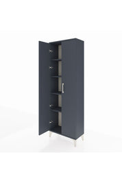 Arges Dolap 4 Raflı 2 Kapaklı 60x30x182 Antrasit-Antrasit