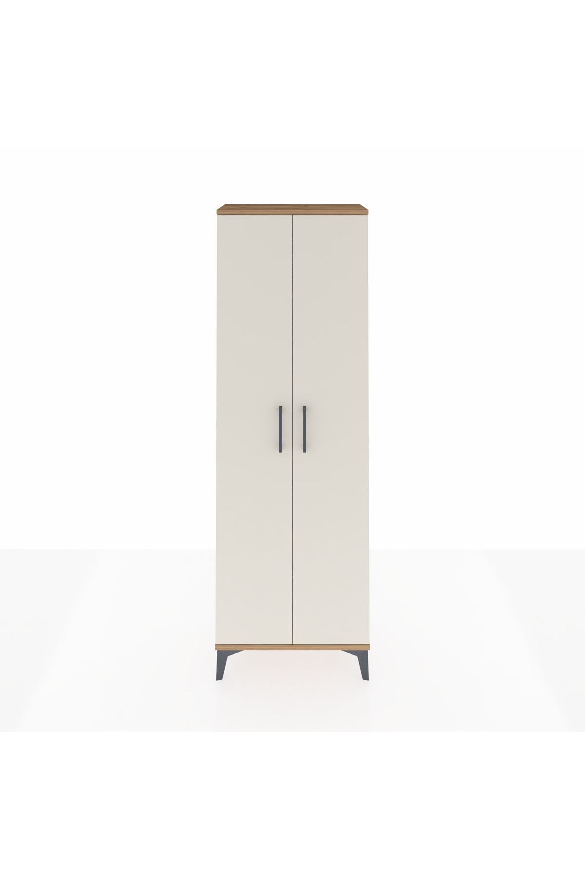 Arges Dolap 4 Raflı 2 Kapaklı 60x30x182 Çam-Aytaşı