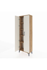 Arges Dolap 4 Raflı 2 Kapaklı 60x30x182 Çam-Aytaşı