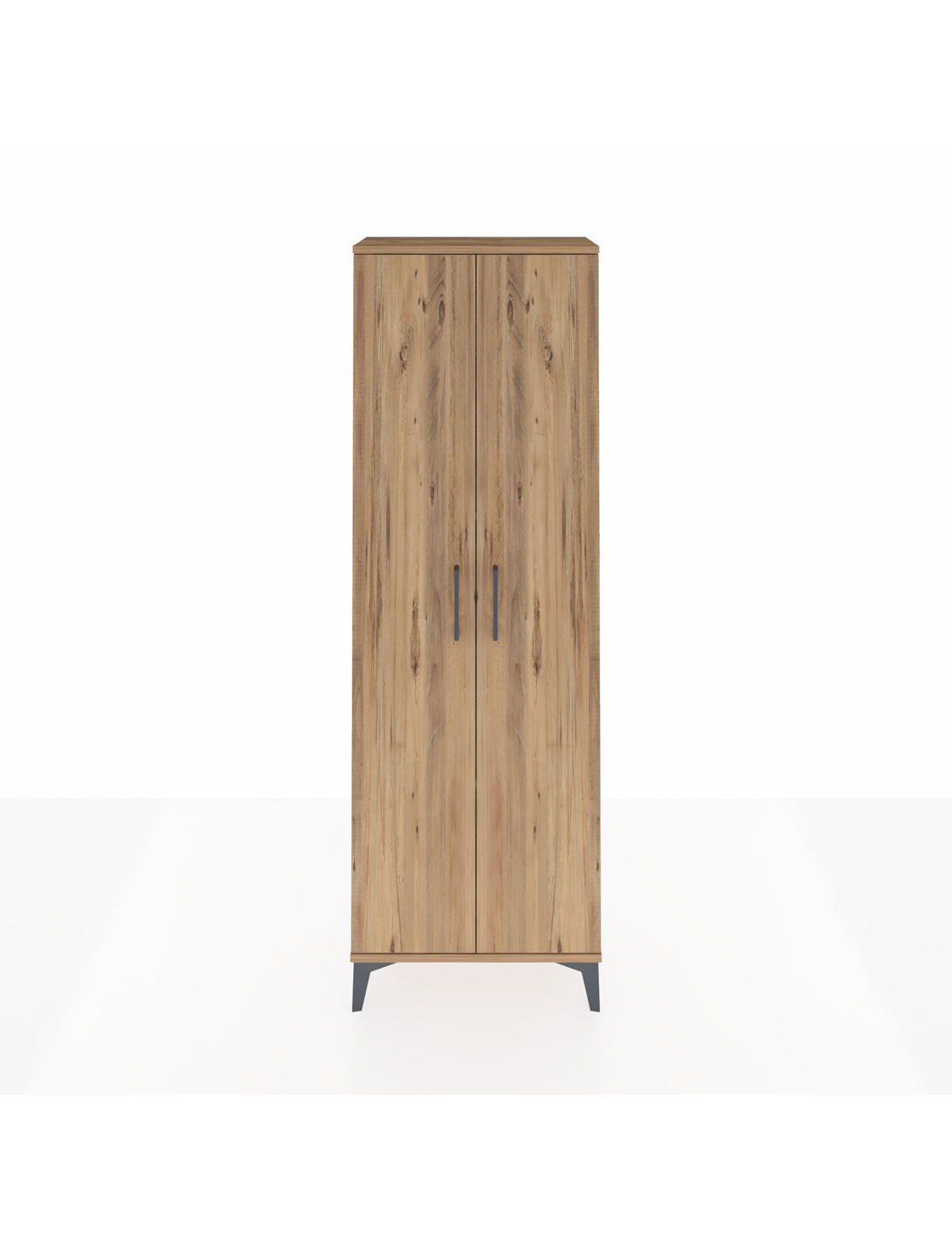 Arges Dolap 4 Raflı 2 Kapaklı 60x30x182 Çam-Çam