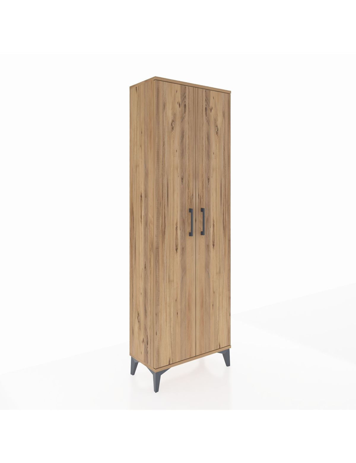 Arges Dolap 4 Raflı 2 Kapaklı 60x30x182 Çam-Çam