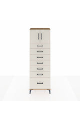 Arges Dolap Tek Raflı 7 Çekmeceli 2 Kapaklı 60x30x182
