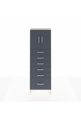 Arges Dolap 2 Raflı 6 Çekmeceli 2 Kapaklı 60x30x182