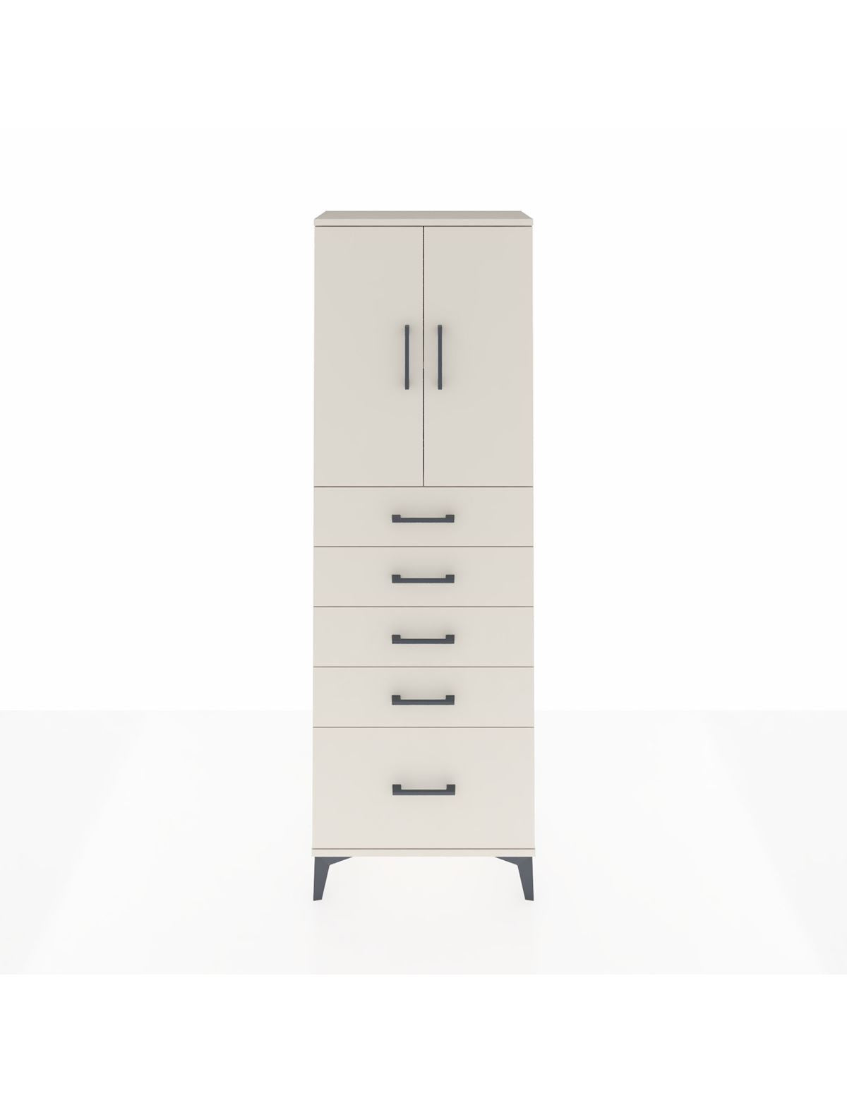 Arges Dolap 2 Raflı 5 Çekmeceli 2 Kapaklı 60x30x182 Aytaşı-Aytaşı