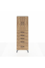 Arges Dolap 2 Raflı 5 Çekmeceli 2 Kapaklı 60x30x182 Aytaşı-Çam