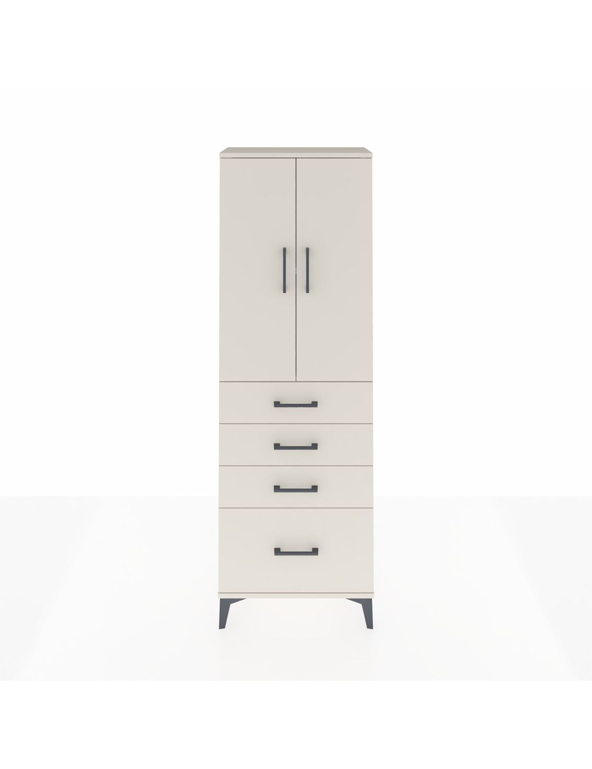 Arges Dolap 2 Raflı 4 Çekmeceli 2 Kapaklı 60x30x182 Aytaşı-Aytaşı