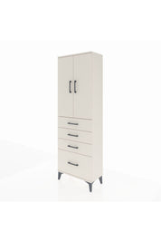 Arges Dolap 2 Raflı 4 Çekmeceli 2 Kapaklı 60x30x182 - S23M013V1A