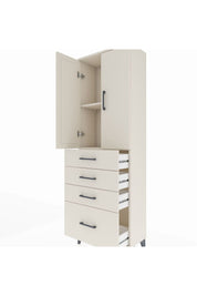 Arges Dolap 2 Raflı 4 Çekmeceli 2 Kapaklı 60x30x182 Aytaşı-Aytaşı