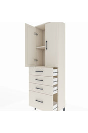 Arges Dolap 2 Raflı 4 Çekmeceli 2 Kapaklı 60x30x182 - S23M013V1A