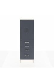 Arges Dolap 2 Raflı 4 Çekmeceli 2 Kapaklı 60x30x182 Aytaşı-Antrasit