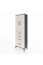 Arges Dolap 2 Raflı 4 Çekmeceli 2 Kapaklı 60x30x182 - S23M013V4A