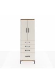 Arges Dolap 2 Raflı 4 Çekmeceli 2 Kapaklı 60x30x182 Çam-Aytaşı