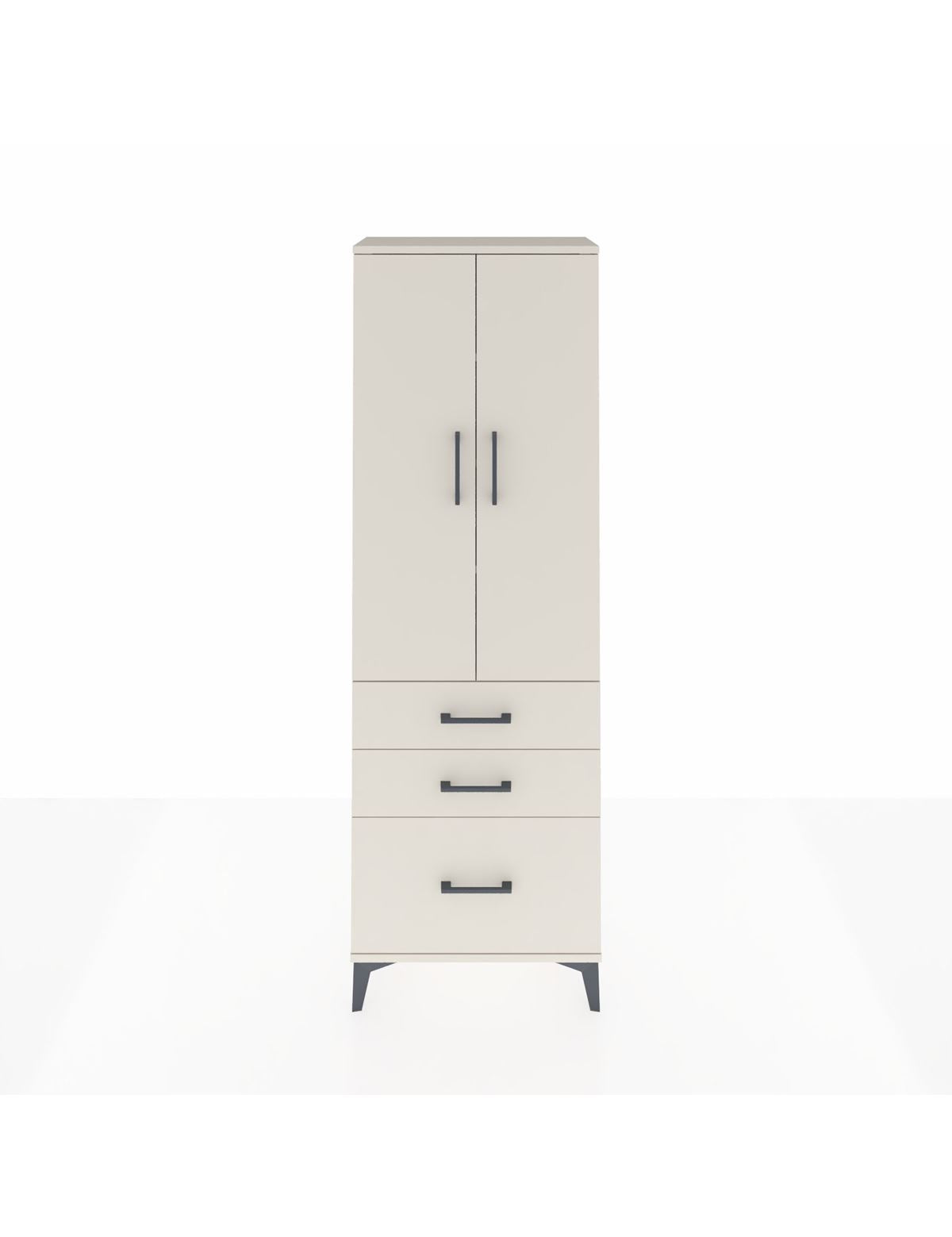 Arges Dolap 4 Raflı 3 Çekmeceli 2 Kapaklı 60x30x182 Aytaşı-Aytaşı