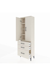Arges Dolap 4 Raflı 3 Çekmeceli 2 Kapaklı 60x30x182 Aytaşı-Aytaşı