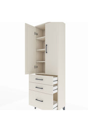 Arges Dolap 4 Raflı 3 Çekmeceli 2 Kapaklı 60x30x182 Aytaşı-Aytaşı