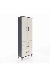 Arges Dolap 4 Raflı 3 Çekmeceli 2 Kapaklı 60x30x182 - S23M014V4A