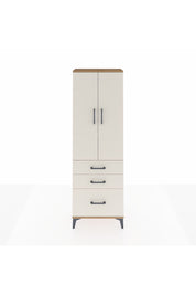 Arges Dolap 4 Raflı 3 Çekmeceli 2 Kapaklı 60x30x182 Çam-Aytaşı