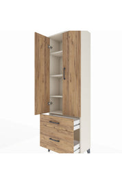 Arges Dolap 4 Raflı 2 Çekmeceli 2 Kapaklı 60x30x182 - S23M015V3A