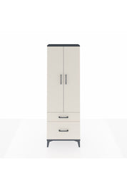 Arges Dolap 4 Raflı 2 Çekmeceli 2 Kapaklı 60x30x182 Antrasit-Aytaşı