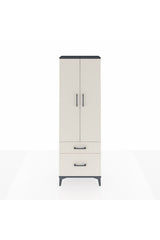 Arges Dolap 4 Raflı 2 Çekmeceli 2 Kapaklı 60x30x182