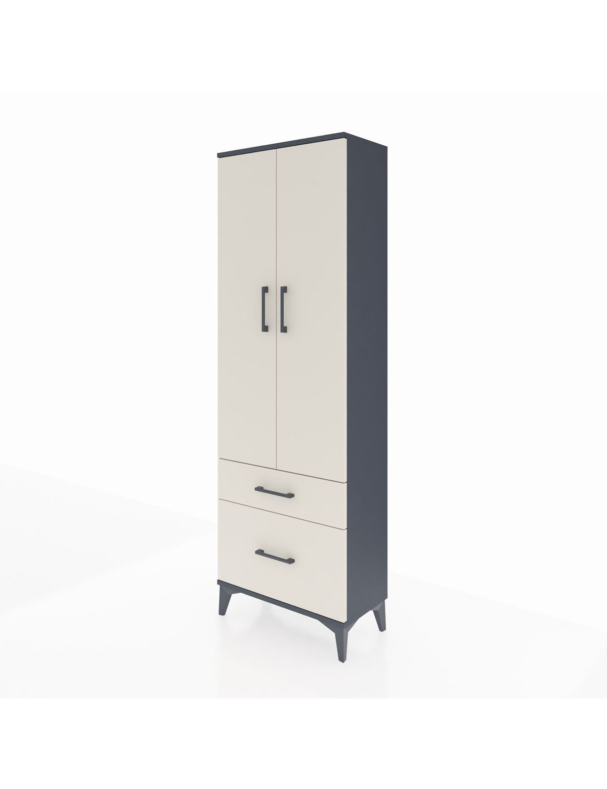 Arges Dolap 4 Raflı 2 Çekmeceli 2 Kapaklı 60x30x182 - S23M015V4A