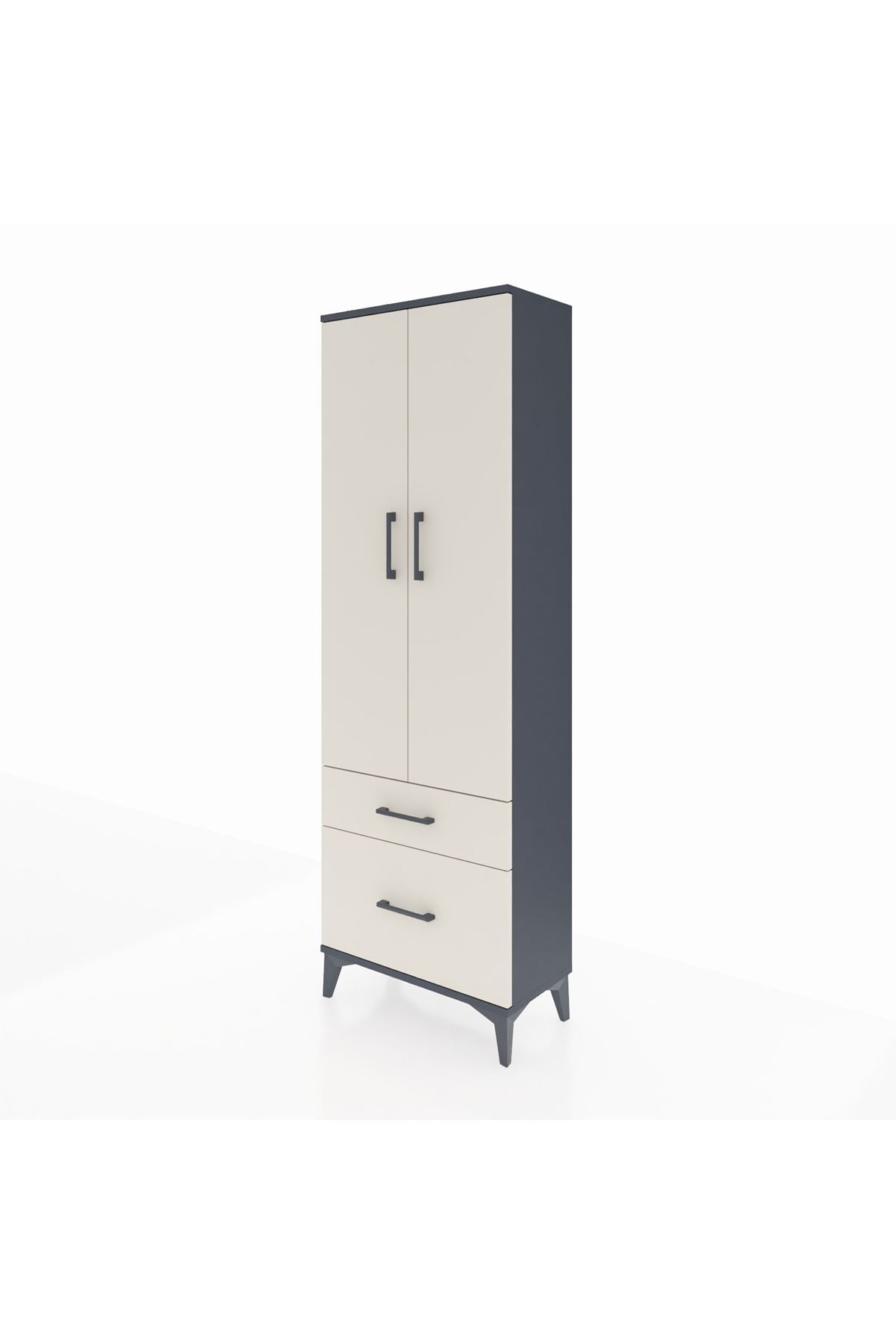 Arges Dolap 4 Raflı 2 Çekmeceli 2 Kapaklı 60x30x182 - S23M015V4A