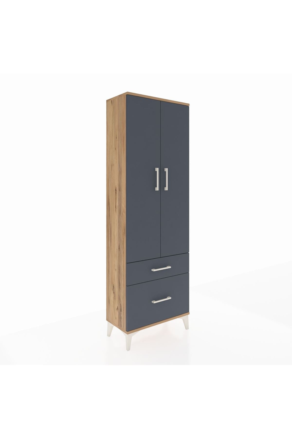 Arges Dolap 4 Raflı 2 Çekmeceli 2 Kapaklı 60x30x182 - S23M015V8A