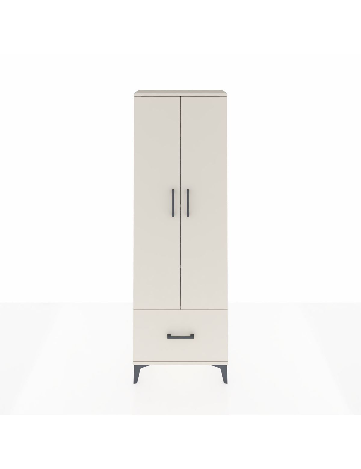 Arges Dolap 4 Raflı Tek Çekmeceli 2 Kapaklı 60x30x182 Aytaşı-Aytaşı