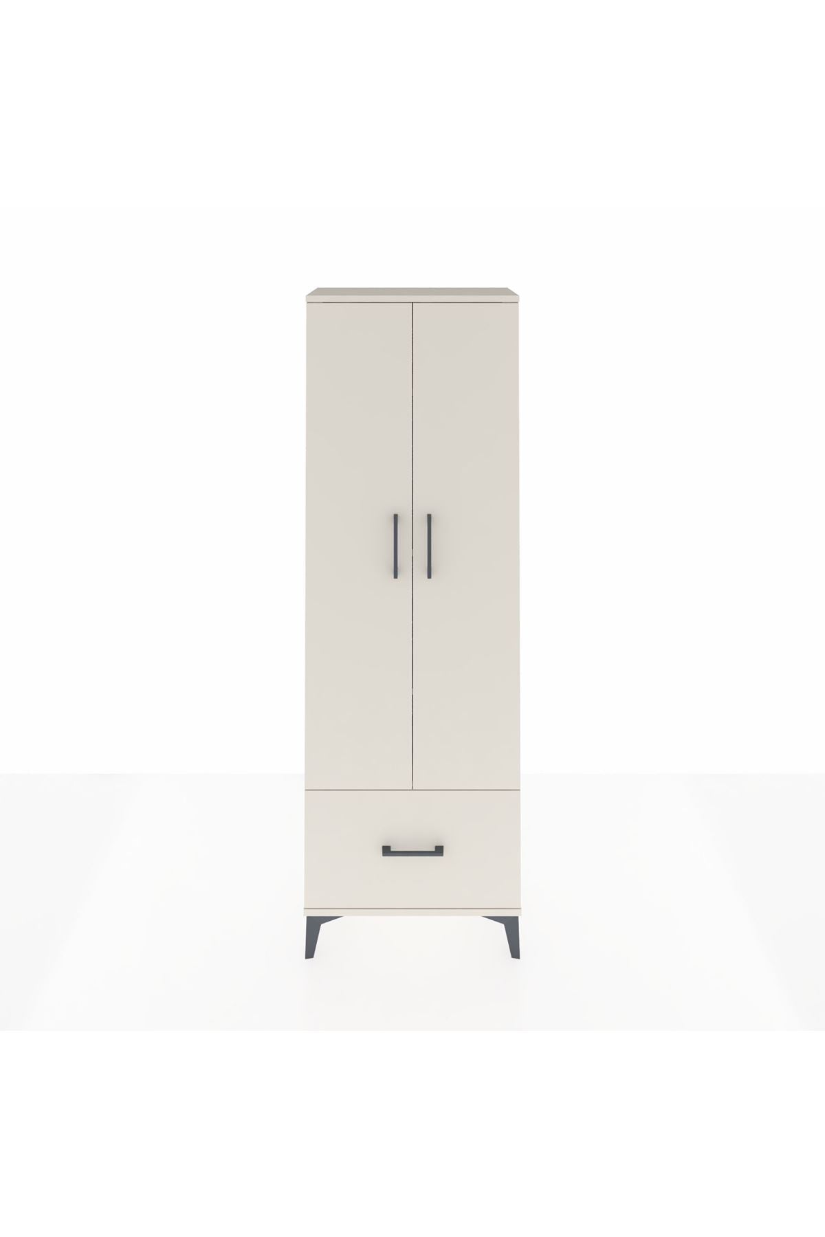 Arges Dolap 4 Raflı Tek Çekmeceli 2 Kapaklı 60x30x182 Aytaşı-Aytaşı