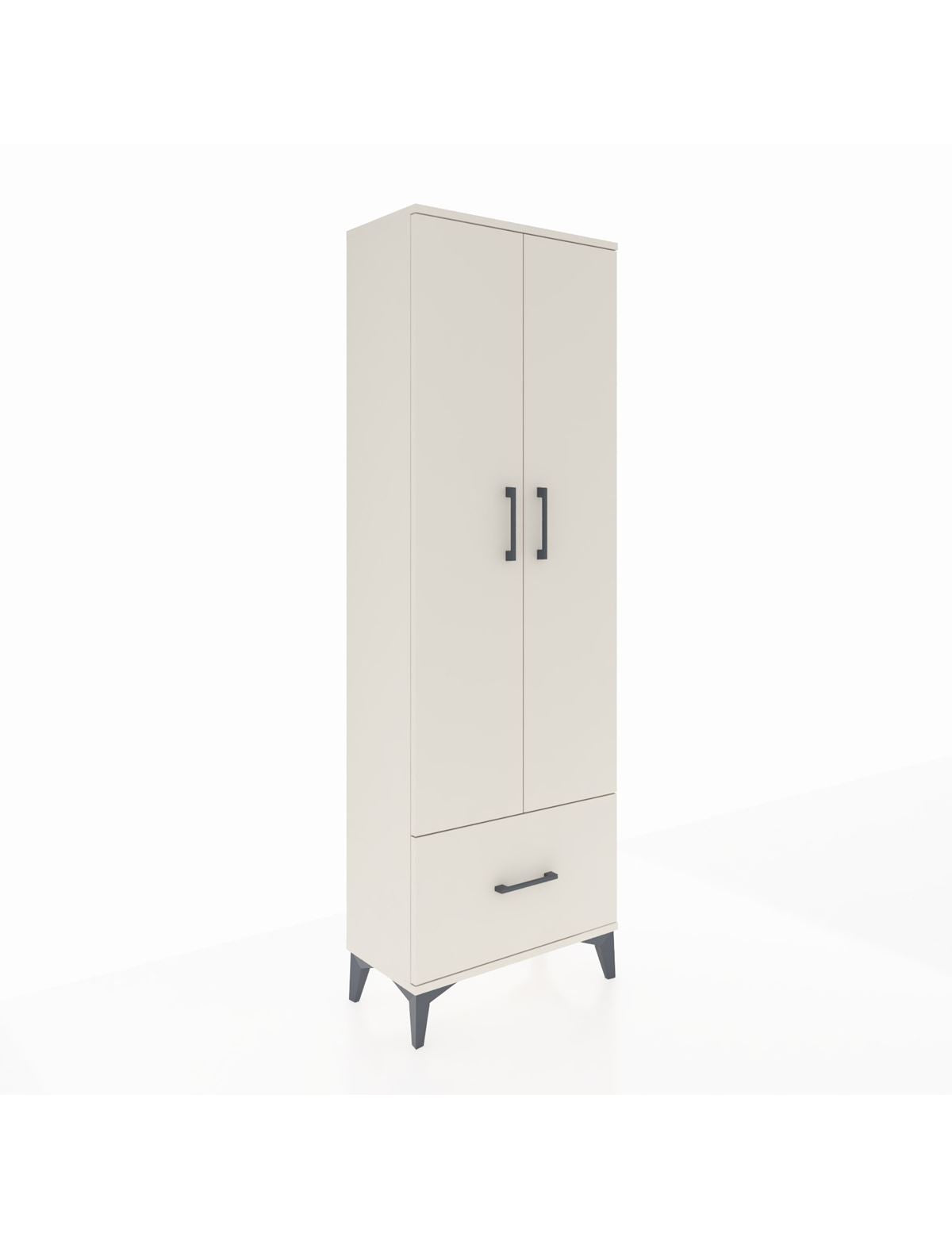 Arges Dolap 4 Raflı Tek Çekmeceli 2 Kapaklı 60x30x182 Aytaşı-Aytaşı