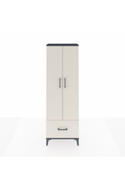 Arges Dolap 4 Raflı Tek Çekmeceli 2 Kapaklı 60x30x182 Antrasit-Aytaşı