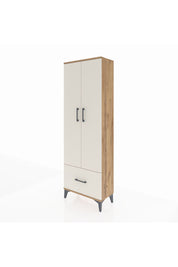 Arges Dolap 4 Raflı Tek Çekmeceli 2 Kapaklı 60x30x182 Çam-Aytaşı
