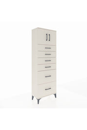 Arges Dolap Tek Raflı 6 Çekmeceli 2 Kapaklı 60x30x182 Aytaşı-Aytaşı