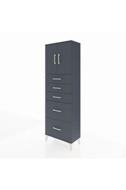 Arges Dolap 2 Raflı 5 Çekmeceli 2 Kapaklı 60x30x182 - S23M018V5A