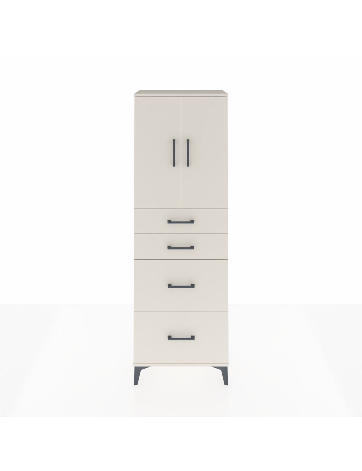 Arges Dolap 2 Raflı 4 Çekmeceli 2 Kapaklı 60x30x182 Aytaşı-Aytaşı