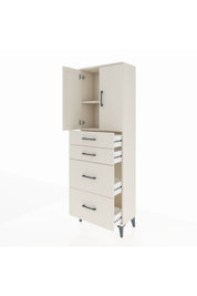 Arges Dolap 2 Raflı 4 Çekmeceli 2 Kapaklı 60x30x182 Aytaşı-Aytaşı