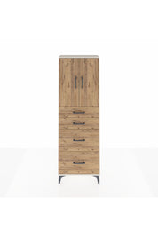 Arges Dolap 2 Raflı 4 Çekmeceli 2 Kapaklı 60x30x182 Aytaşı-Çam