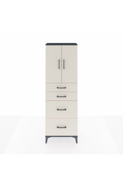 Arges Dolap 2 Raflı 4 Çekmeceli 2 Kapaklı 60x30x182 Antrasit-Aytaşı