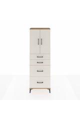 Arges Dolap 2 Raflı 4 Çekmeceli 2 Kapaklı 60x30x182