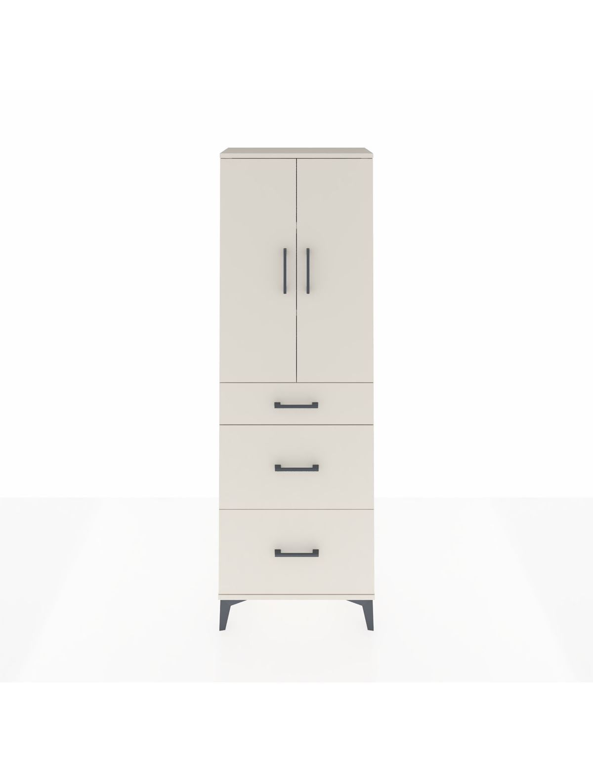 Arges Dolap 3 Raflı 3 Çekmeceli 2 Kapaklı 60x30x182 Aytaşı-Aytaşı