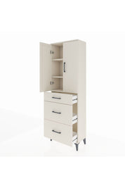 Arges Dolap 3 Raflı 3 Çekmeceli 2 Kapaklı 60x30x182 Aytaşı-Aytaşı