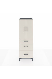 Arges Dolap 3 Raflı 3 Çekmeceli 2 Kapaklı 60x30x182 Antrasit-Aytaşı